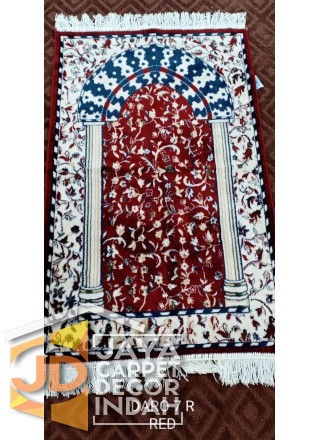 Sajadah Daro 7 R Red - Sajadah Imam / Masjid / Mushola / Karpet Lantai Permadani / Bulu / Tebal 70 Cm X 110 Cm